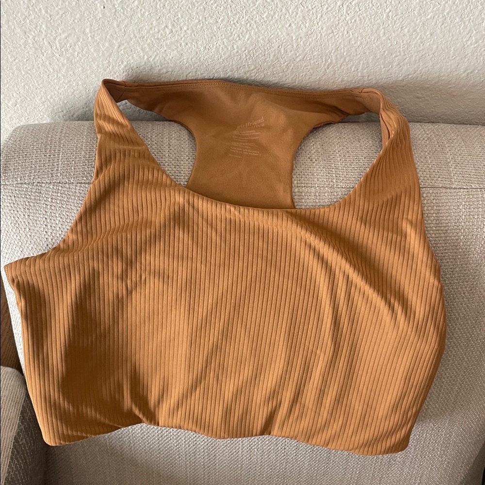 girlfriend collective Ribbed Sports Bra - Rust